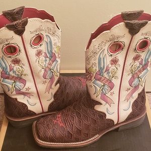 Ariat Size 9 1/2 Rodeobaby Rocker Boots 10"Height